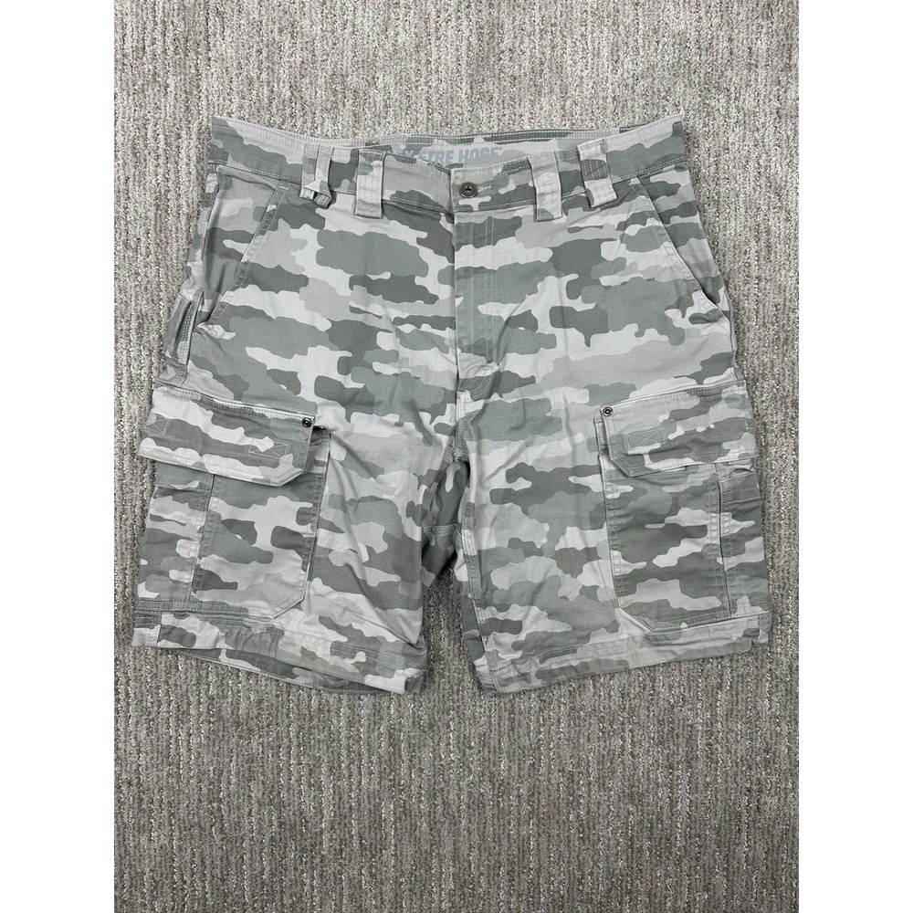 Duluth Trading Flex Fire Hose Camouflage Canvas Cargo Shorts Men's 36